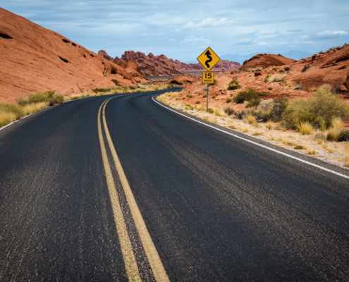 two lane undivided highway