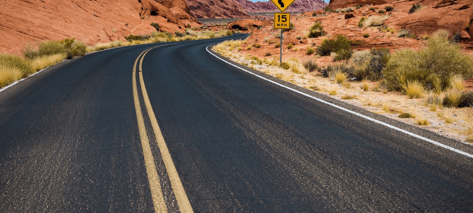 two lane undivided highway